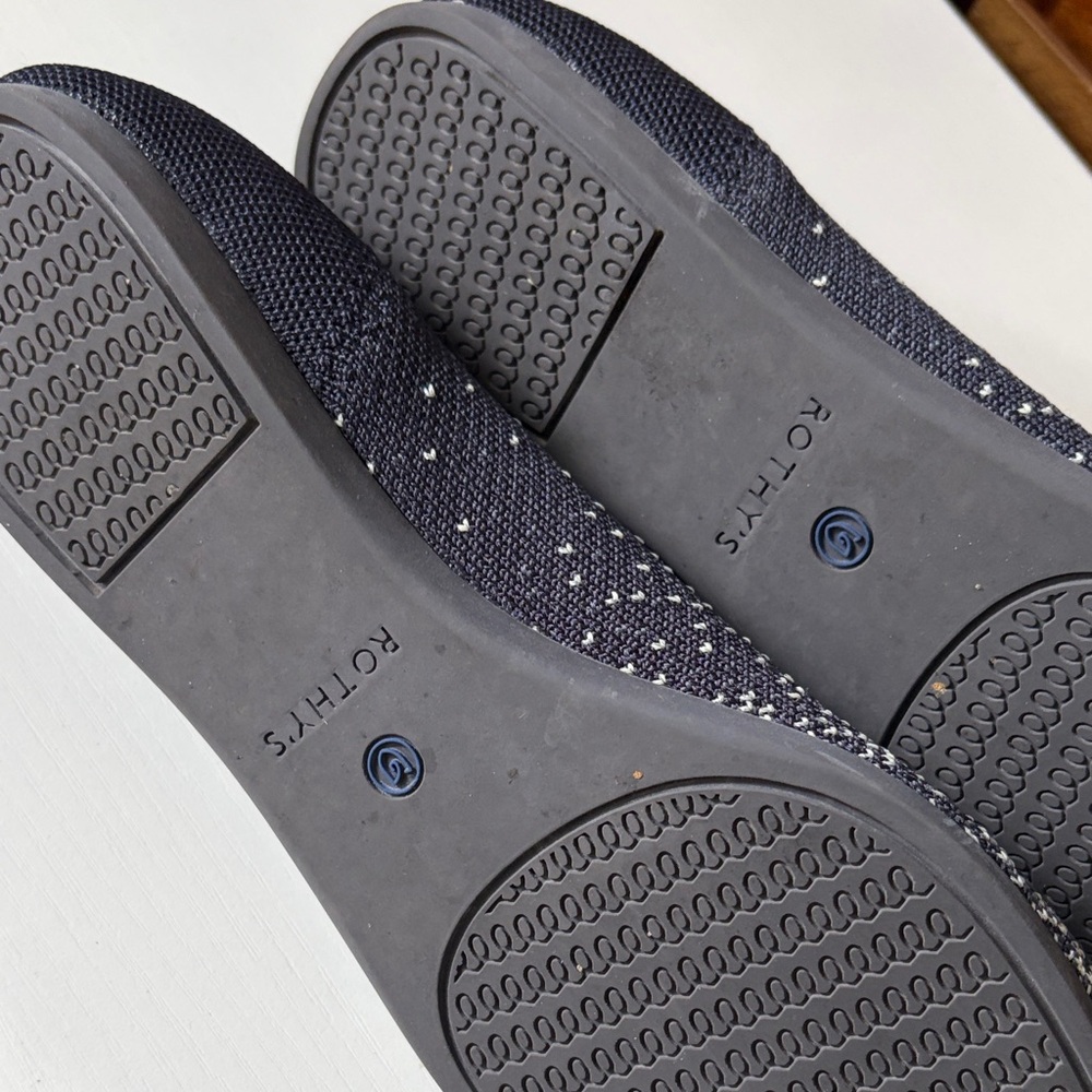 Rothy's Black Gray  and Silver Pointed Knit Flats Sz.9.5 - Picture 3 of 4